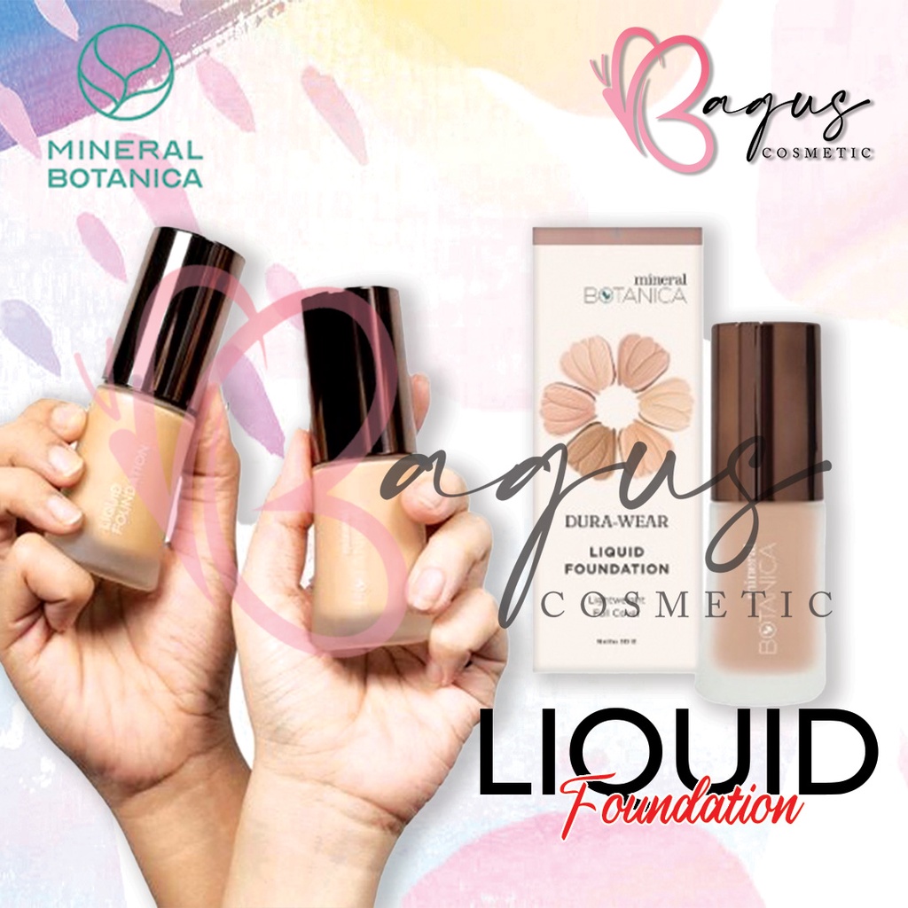 ⭐ BAGUS ⭐ MINERAL BOTANICA DURA WEAR LIQUID FOUNDATION | Coverage Medium