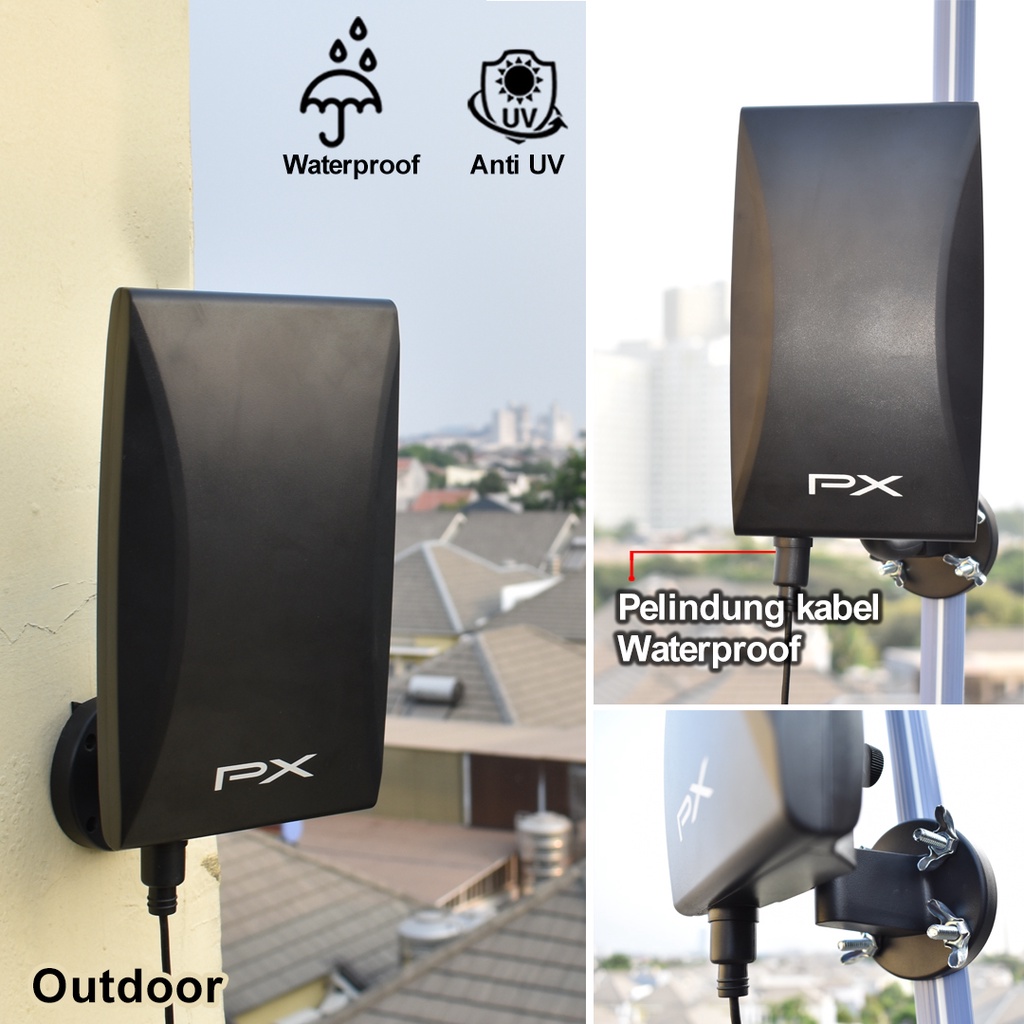 PX Antena TV Indoor/Outdoor Antena Digital Analog + Kabel DA5400B