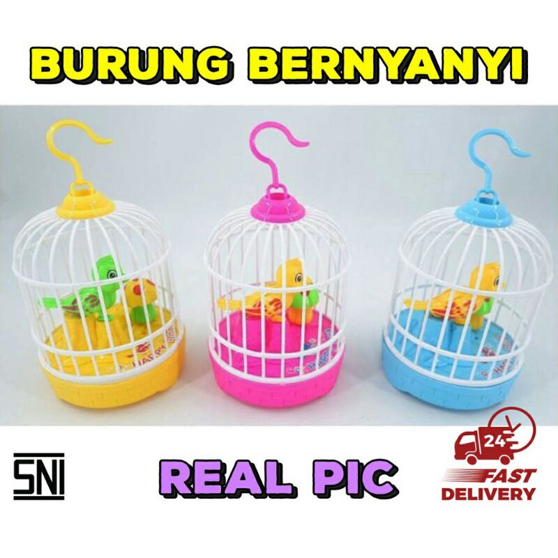 Mainan Burung Sangkar Burung Berkicau ADA LAGU ADA MUSIK ADA LAMPU Love Bird Voice Control Birdcage