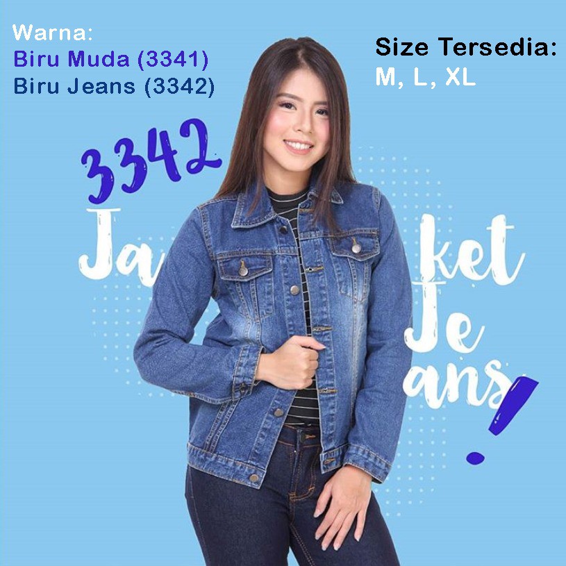 Jaket Jeans Hypebae/ Jaket Jeans Wanita/ Jaket Jeans Murah (2 Warna) JSK Jeans