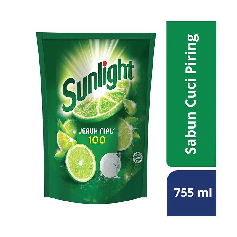Grosir Termurah Terlaris Sunlight Jeruk Nipis 100 755ml  Sabun Cairan Pencuci Piring