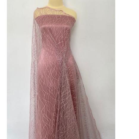 Paket Lengkap Kain Bridesmaid / Kain Satin + kain Brokat By Emerald Textile - Akar