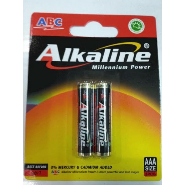 ABC Alkaline Baterai AAA isi 2 pcs / Alkaline Baterai AAA