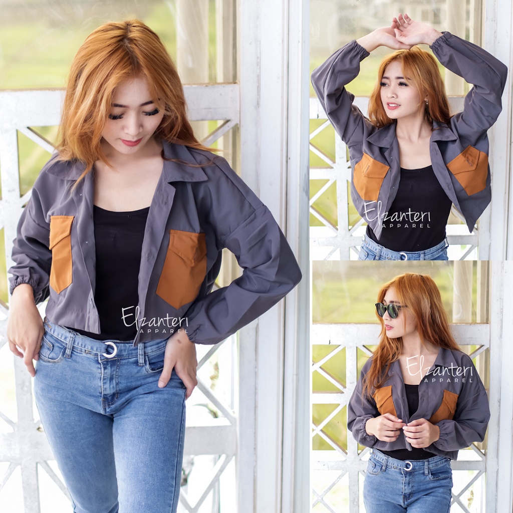 Jaket Crop | Jaket Wanita | jaket ceop wanita | jaket crop Ivanka