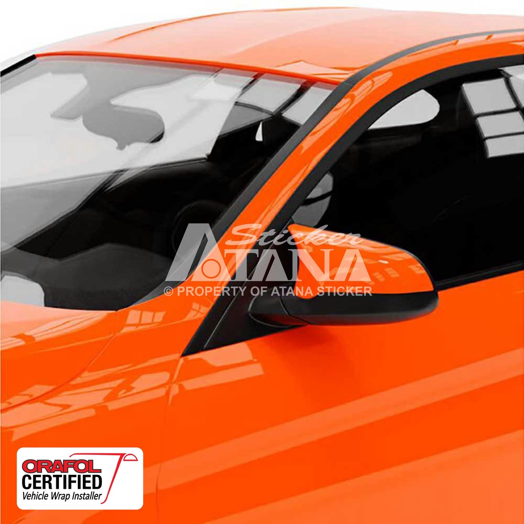 Skotlet Orange Glossy Oracal 651 Scotlet Oren Oranye Gloss Metalik Stiker Kilap Gilap Meteran Sticker Decal Roll Scotlite Body Mobil Motor Matic Sepeda Scotlight Nyala Cat Dekorasi Kaca Kap Background Aquarium Furniture MPV Lamborghini Ferrari Truck Fusso