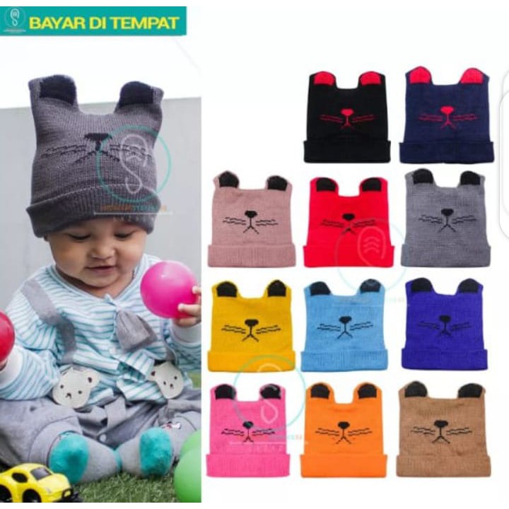 KUPLUK RAJUT TEBAL BAHAN LEMBUT MOTIF KUCING BALITA KUPLUK RAJUT TEBAL BAHAN LEMBUT MOTIF KUCING