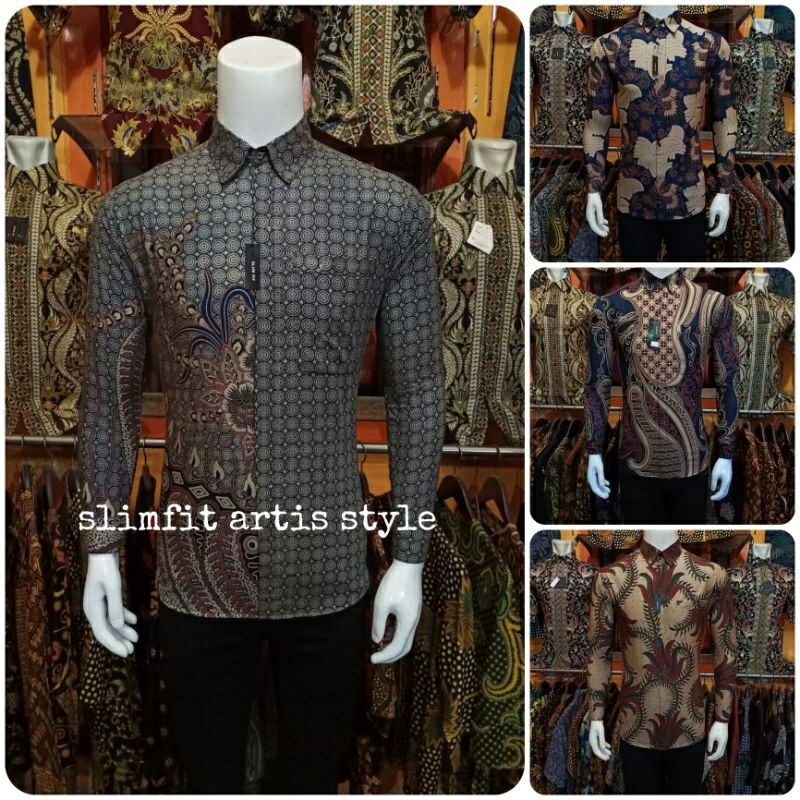 Batik Slim Fit Batik Premium Kemeja Baju Batik Pria Lengan Panjang Slimfit Modern Rajata