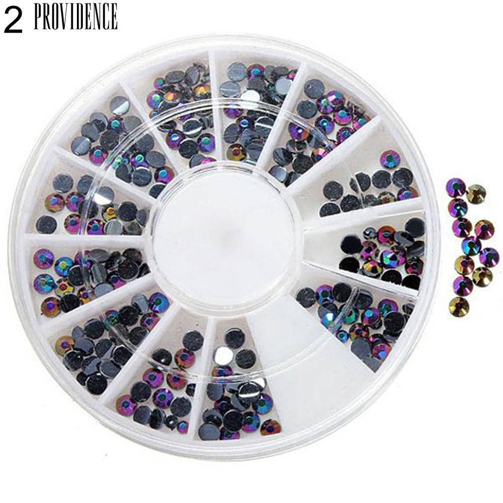 [Bayar Di Tempat] Colorful Shiny Nail Art Dekorasi Wheel Colorful Star DIY Manicure Aksesori