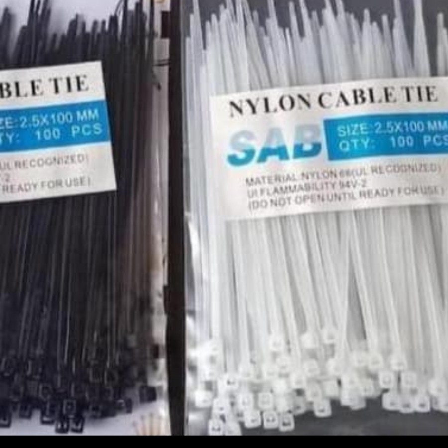 Cable ties kabel 10cm tali pengikat serbaguna travel organizer atk set tali segel makanan gojek grab
