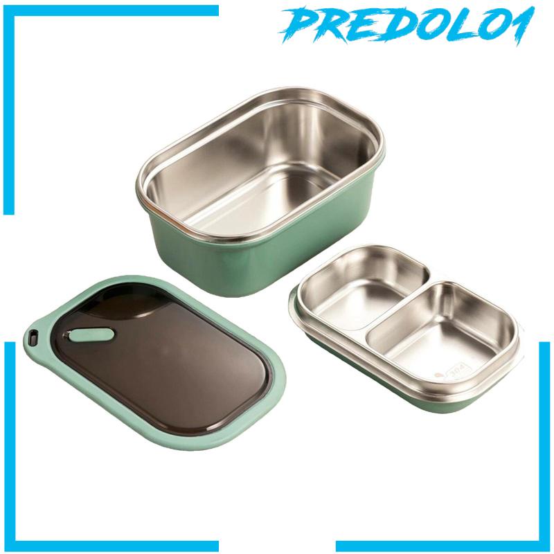 Kotak Makan Bento Bahan Stainless Steel Ukuran 1200ml Untuk Piknik / Camping