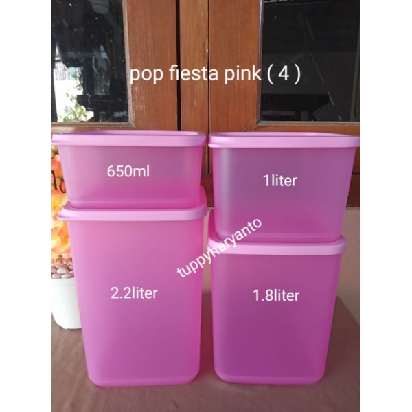 Toples large / tall pop fiesta Tupperware ori set ( 4 )