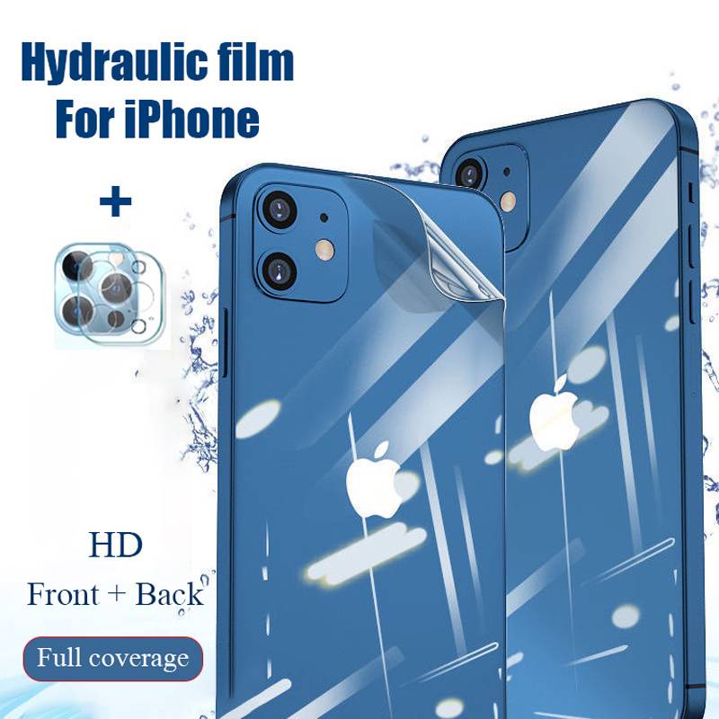 Film Pelindung Layar Hydrogel Untuk Iphone 11 12 Pro Max Mini 7 8 Plus X Xs Max Xr Se 2020