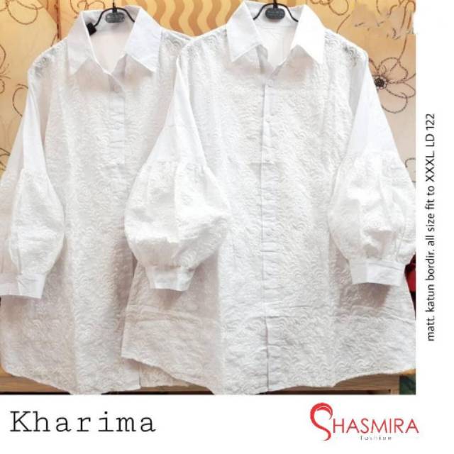 Baju Murah  Atasan Wanita Muslim Putih Kharisma