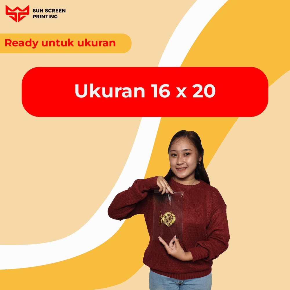 Sablon Plastik Murah Opp 16x20