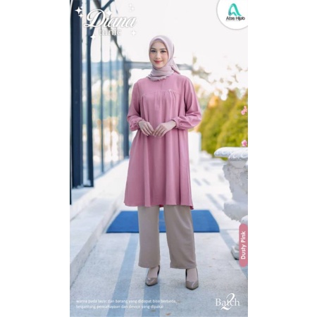 Moslem Ori Atasan Pakaian Muslim Wanita Diana Tunic Batch 2 By Afas Hijab (Ready Please Cekstok)