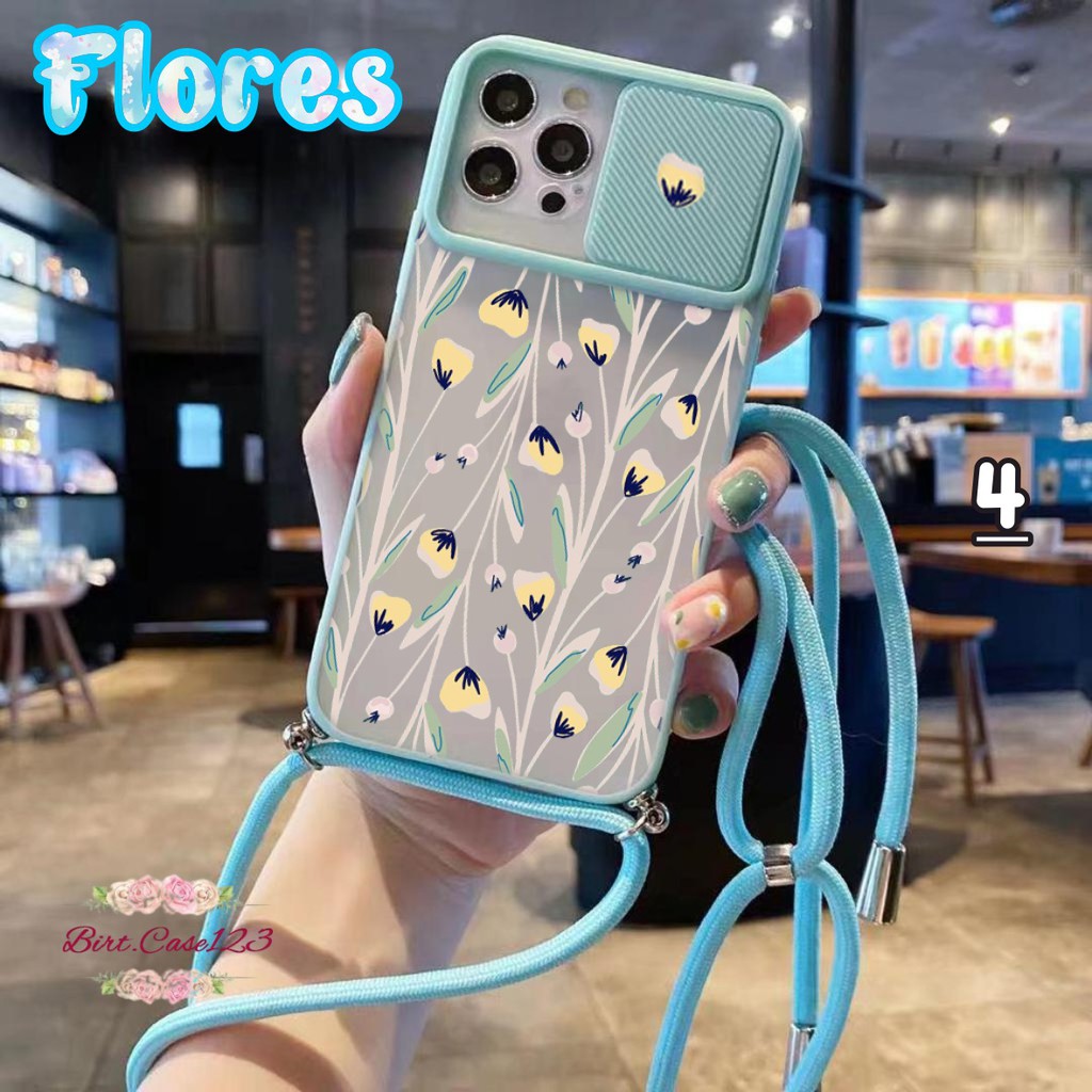 SOFTCASE SLINGCASE SLIDE PELINDUNG KAMERA FLORES SAMSUNG OPPO VIVO REALME IPHONE XIAOMI FOR ALL TYPE BC5736