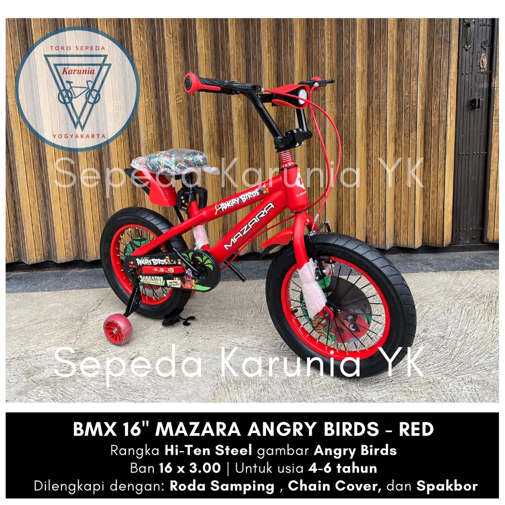Sepeda Anak Laki BMX 16 inch Angry Birds - Mazara