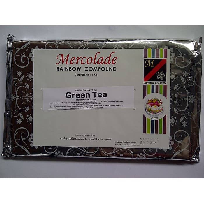 

Cokelat Warna / Coklat 1 kg Green Tea Mercolade Rainbow Chocolate promo