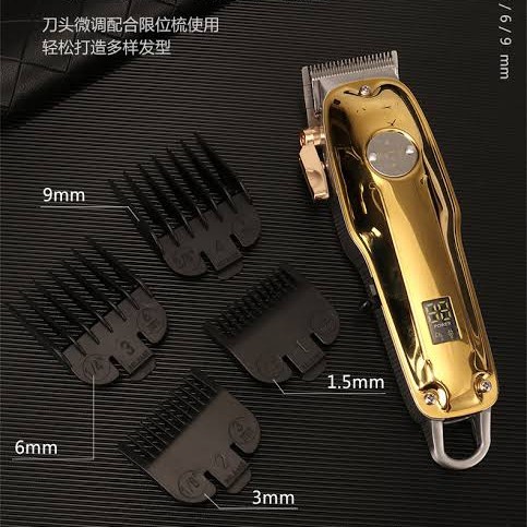 Alat Cukur Rambut Kemei KM-1986-goldHair Clipper Alat Cukur Rambut Mesin Pangkas Cas