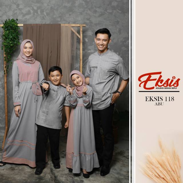 Seply Sarimbit Gamis Ibu Koko Anak Eksis 118 Abu