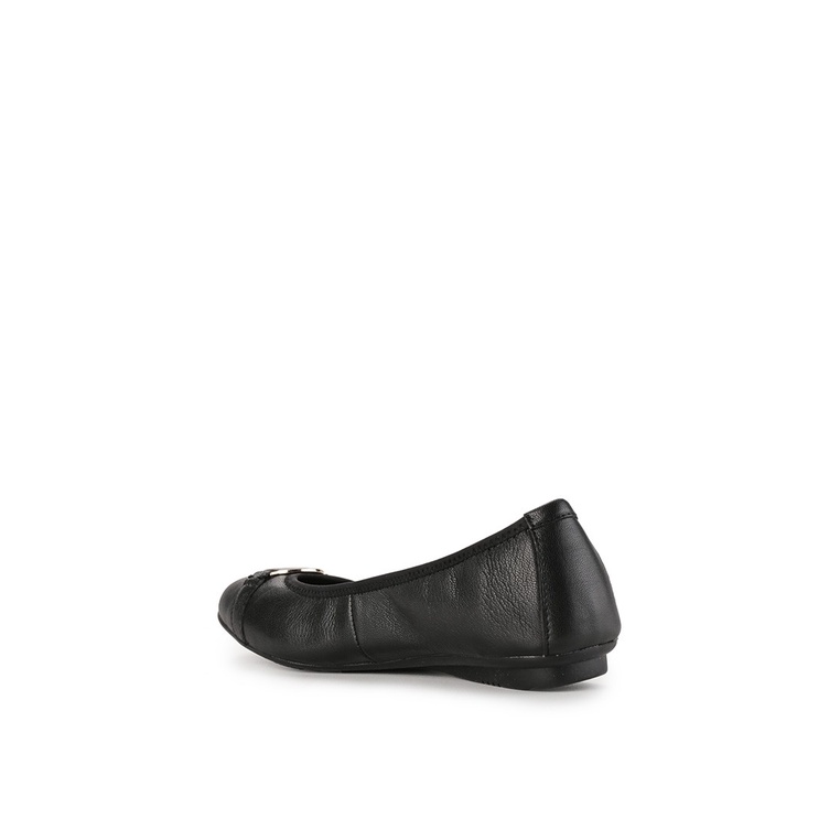 SEPATU FLAT KULIT HUSH PUPPIES WANITA ORIGINAL TERBARU HITAM HW14