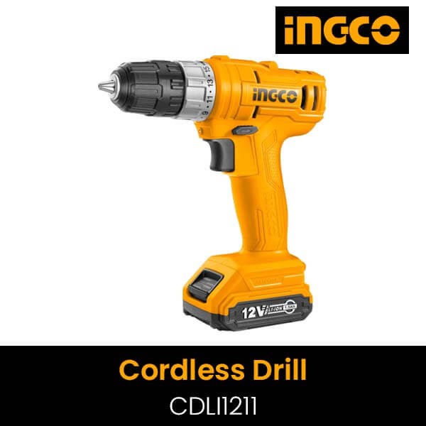 Mesin Bor Baterai Cordless 12v Lithium INGCO CDLI1211