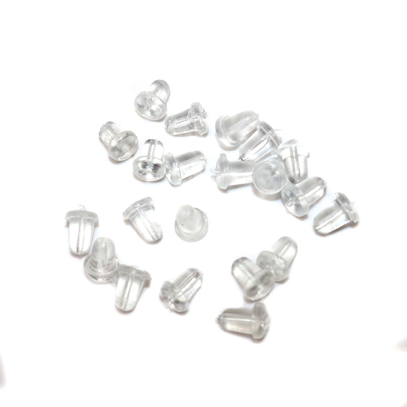 200 Pcs Stopper Anting Tusuk Bahan Karet Untuk Membuat Perhiasan Diy