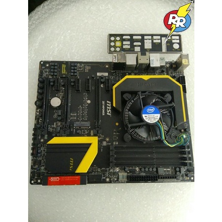 Motherboard Mobo Mainboard Pc Merk PC Gaming MSI Z87 MPOWER 1150 Sepaket Prosesor Intel Core i5 4570