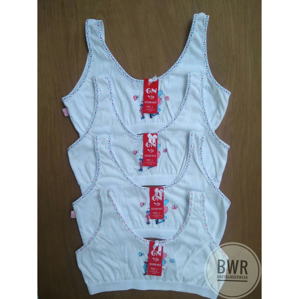 Miniset Golden Nick SA 396 [ V1 I1-K1 ] Bra ABG M-XL | Putih List Bintik - Bwr