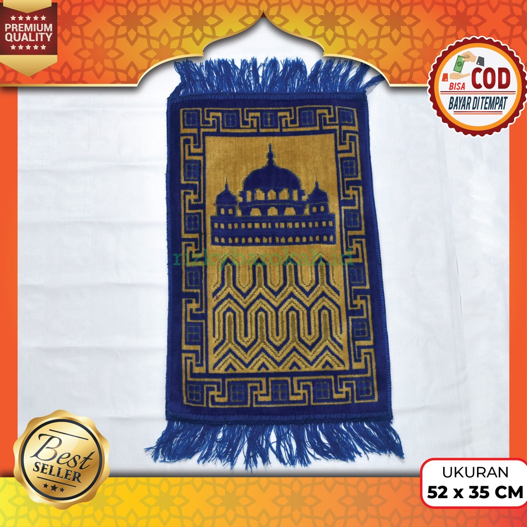 Sajadah Bulu Turki Turkey Turkiye Kecil Murah / Sajadah Beludru Muka Mini Untuk Sholat ukuran 35 x 55 cm / Sajadah Anak Dewasa Remaja Orang Tua / Oleh Oleh Haji dan Umroh Umrah / Sajadah Travel-4