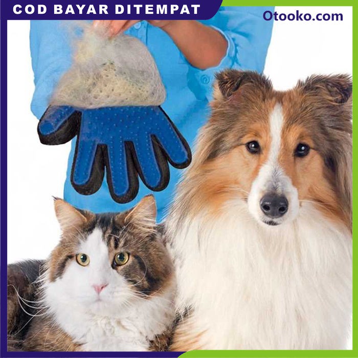 Sarung Tangan Sisir Bulu Pijat Grooming Anjing Kucing Sapi Pet Glove