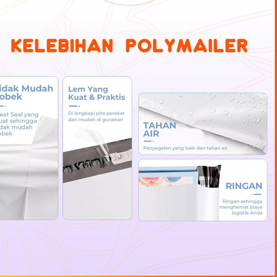 

❊107❊Y Plastik Polymailer Bag 25x35 Kantong Amplop Packing Seal Isi 100 pcs*Stoks.⭐melimpah*