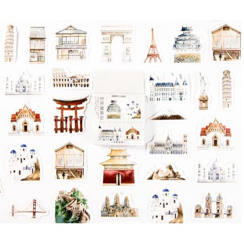 Label Stickers - World Architectural History (45pcs)