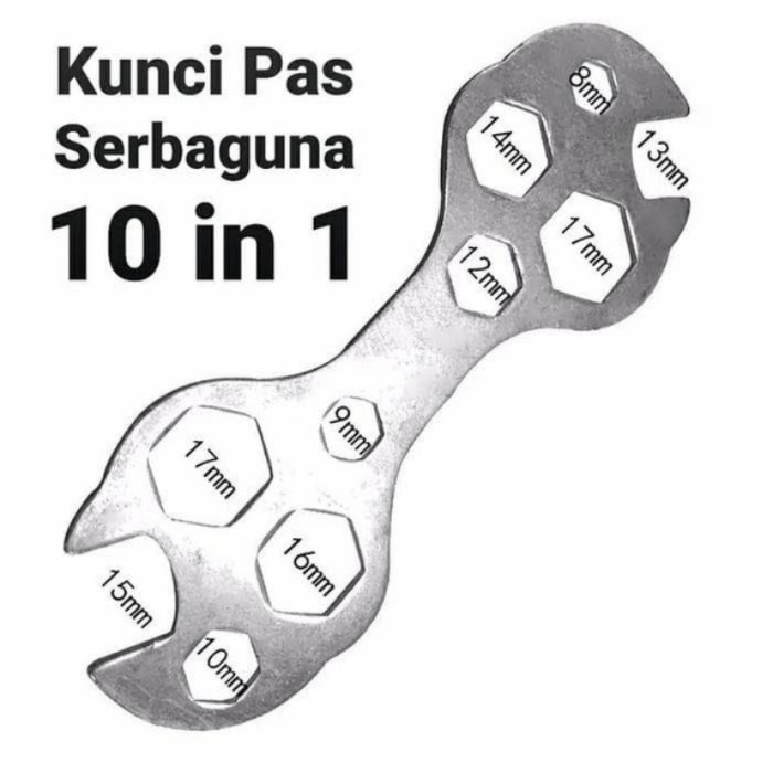 Kunci pas Sepeda 10 in 1 Multi fungsi