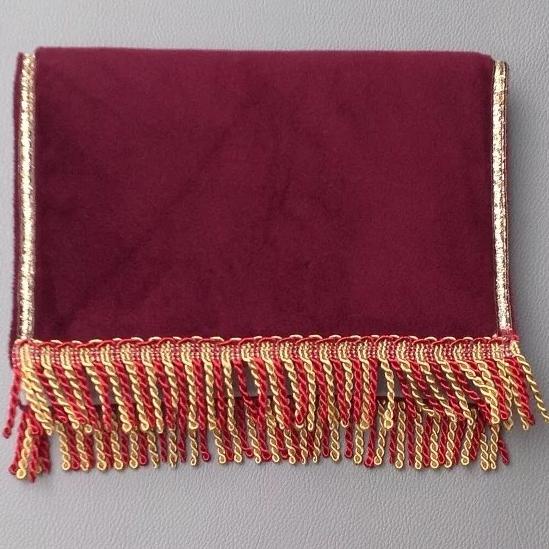 Sajadah Sujud Premium Polos Muka Kepala Beludru Tassel Rumbai Kecil