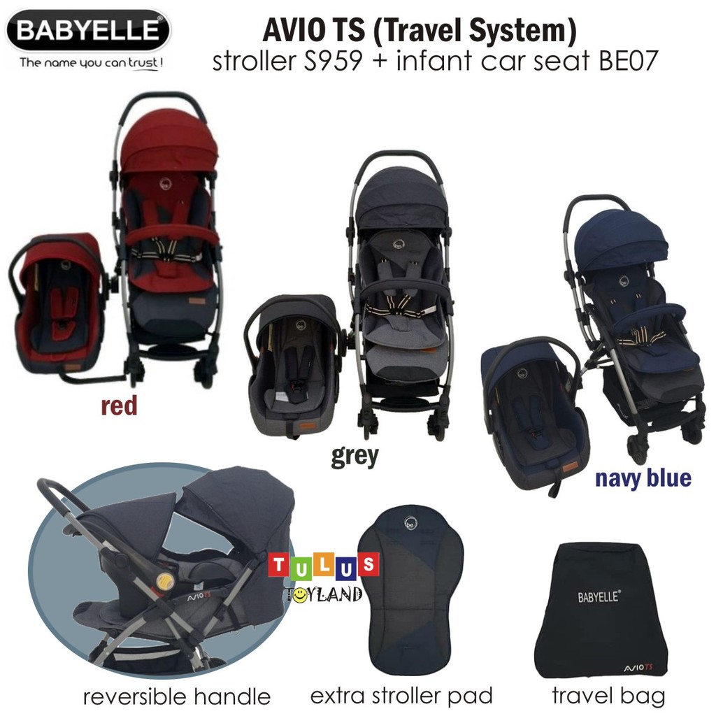 Stroller Babyelle Avio RS S939 Baby Elle AVIO TS S959 Travel System carrier Car Seat Bayi hadap Ibu