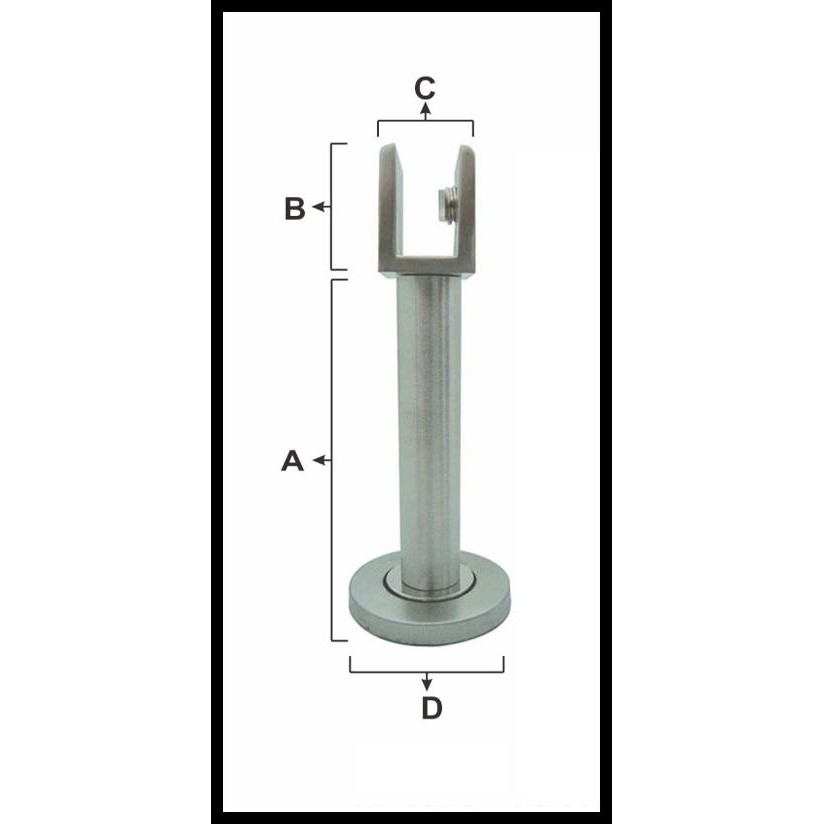 Jual Kaki Partisi Toilet / WC / Penyangga Kamar Mandi Pintu Kaca KP301A