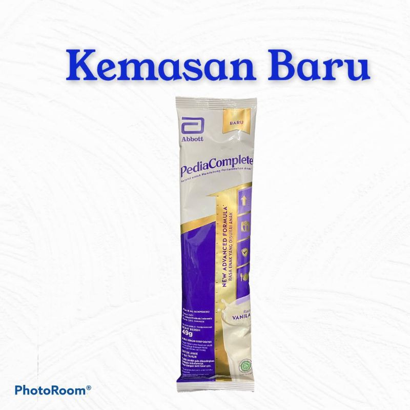 Susu pediasure complete sachet kemasan baru rasa vanila 49 gr pediacomplete
