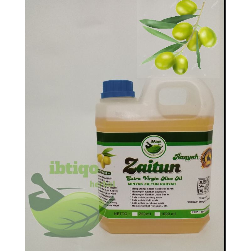 

Minyak Zaitun Ibtiqa 1000ml Extra Virgin Olive Oil - Zaitun Asli Original 100%
