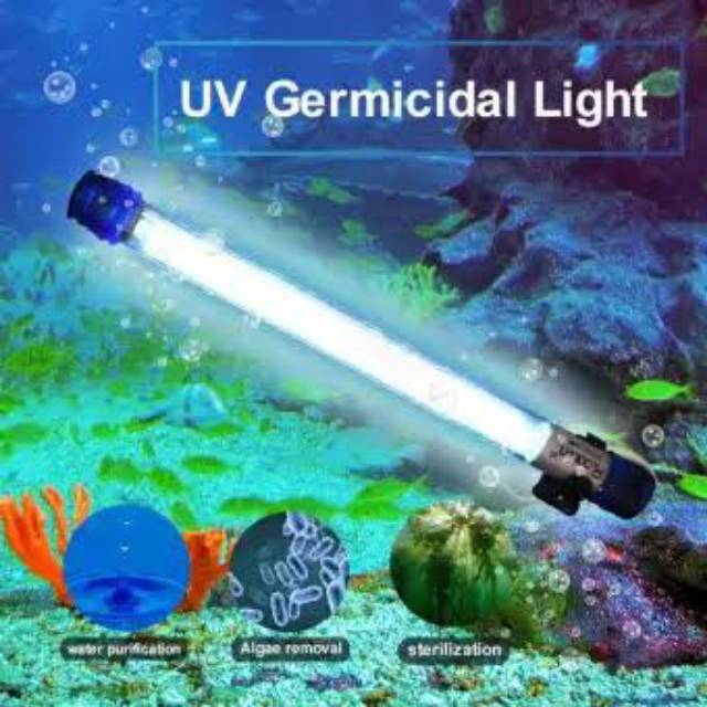 lampu UV Aquarium YANG celup sterilizer penjernih ultra violet pembasmi bakteri