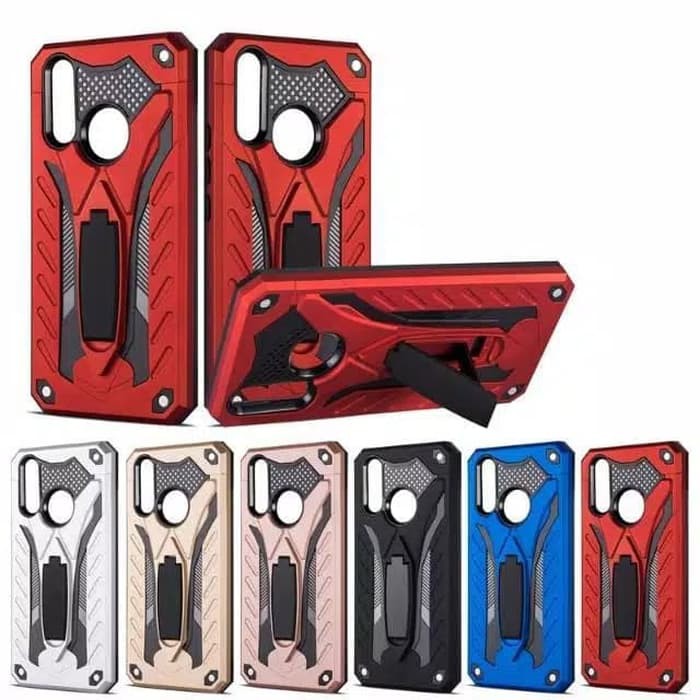 Case Phanthom Robot Vivo Y91 - Y91C - Y93 - Y95 - Z1 Pro Hard Case Iron Kick Stand Cover TransFormer