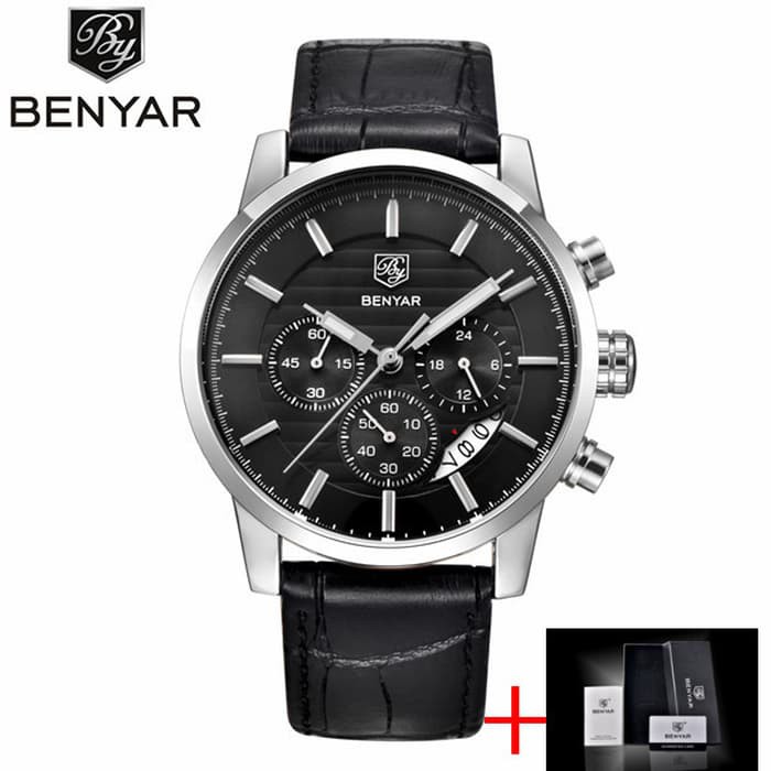 TERMURAH  BENYAR BERGANI JAM TANGAN ANALOG BY5104M BLACK