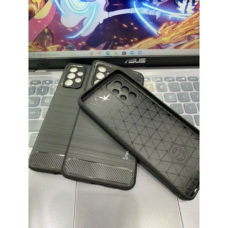 Samsung A32 4G / A52 / A72 Softcase Brushed Karbon Rugged Carbon Soft Case Tebal