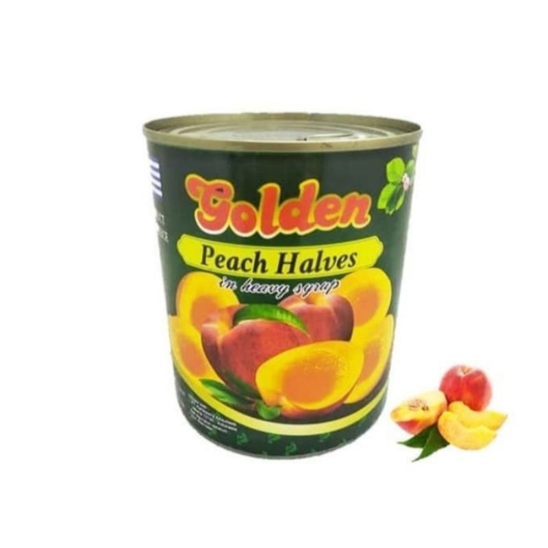 

Golden Peach Halves in Heavy Syrup Buah Kaleng