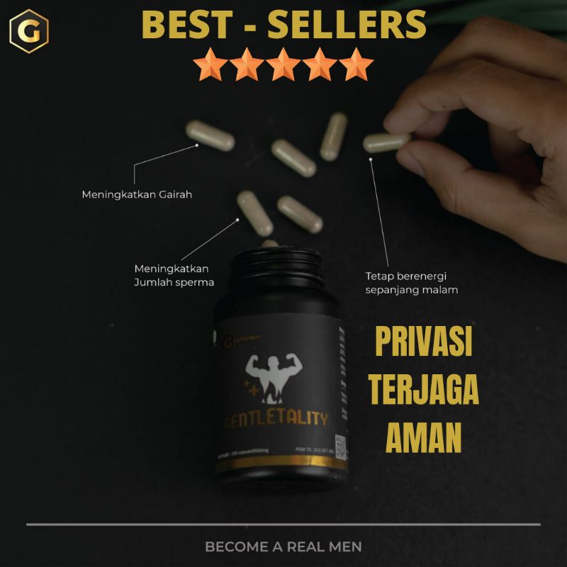PROMO 4.4 GENTLETALITY Suplemen Herbal Stamina Pria Dewasa Obat Kuat Paling AMPUH ( BPOM & HALAL)