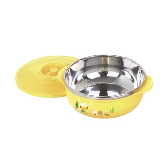  MANGKOK  MAKAN ANAK STAINLESS BOWL WITH COVER BABY  SAFE  