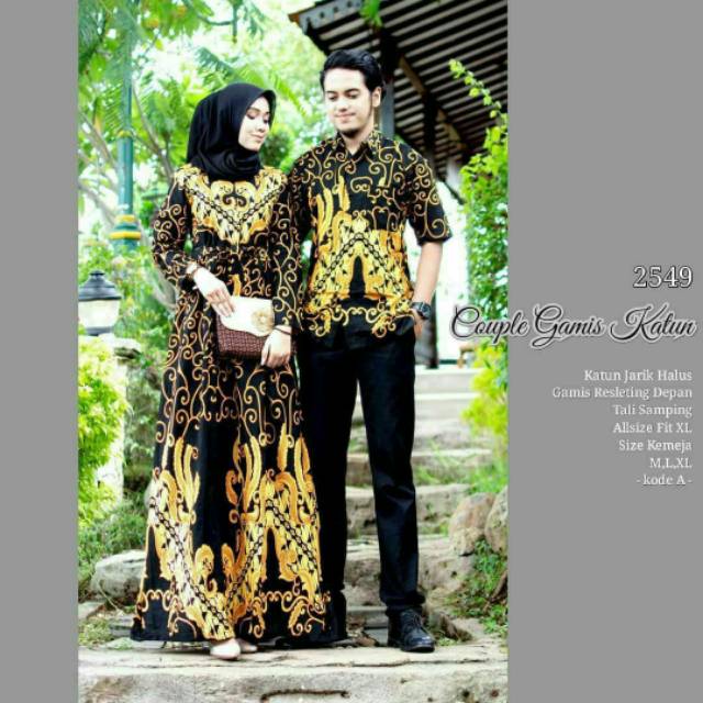 Baju pasangan, couple batik gamis