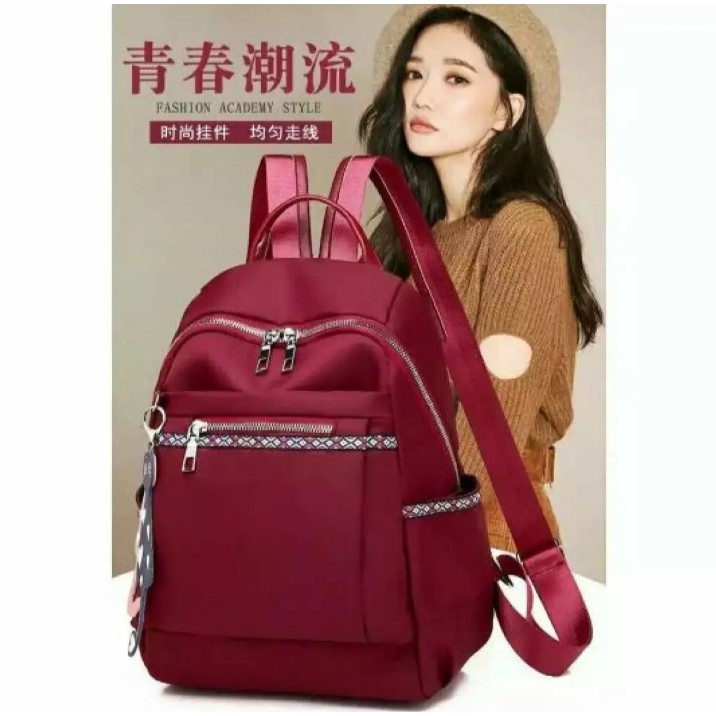 PTM Tas Ransel Wanita, Ransel Pria Kantor Kerja Sekolah Kuliah Outdoor Trendy Korea Backpack