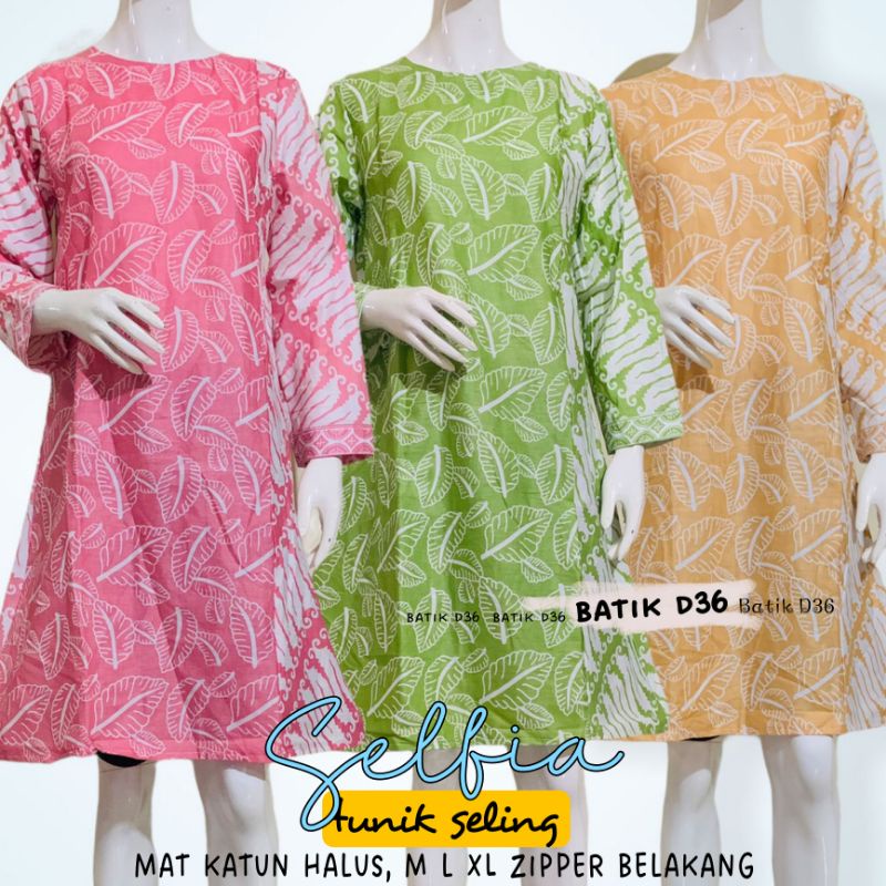 (Ada jumbo) Tunik Seling katun adem murah Selfia baju atasan batik wanita remaja ibu cewek cewe kerja kuliah sekolah pesta panjang kasual kondangan anggun elegan modis fashion batik kekinian murah panjang modern kekinian terbaru