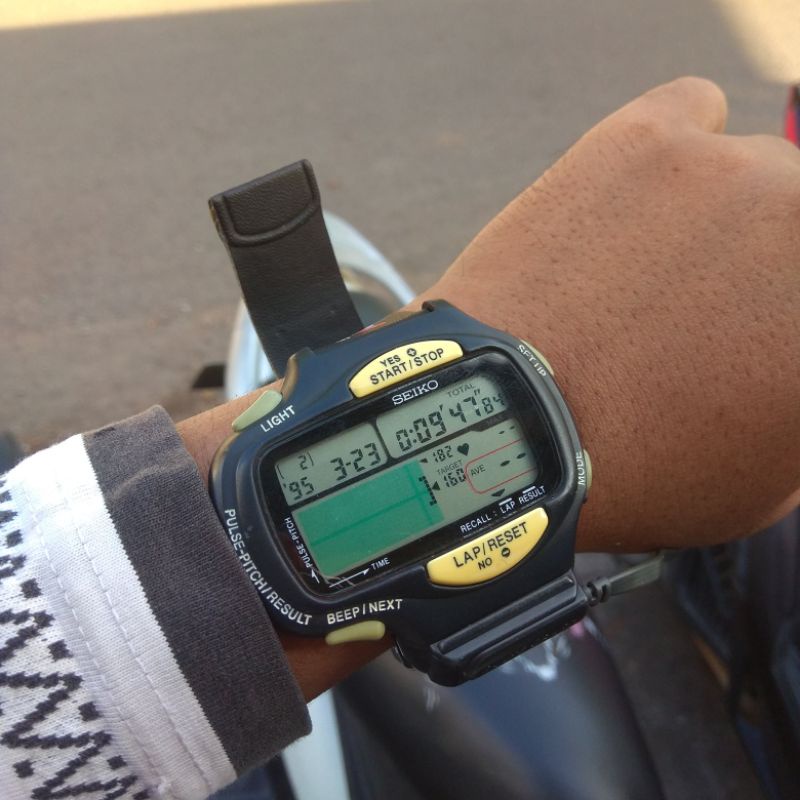Jam tangan vintage Seiko pulse graph PROA 4A10 Japan TK